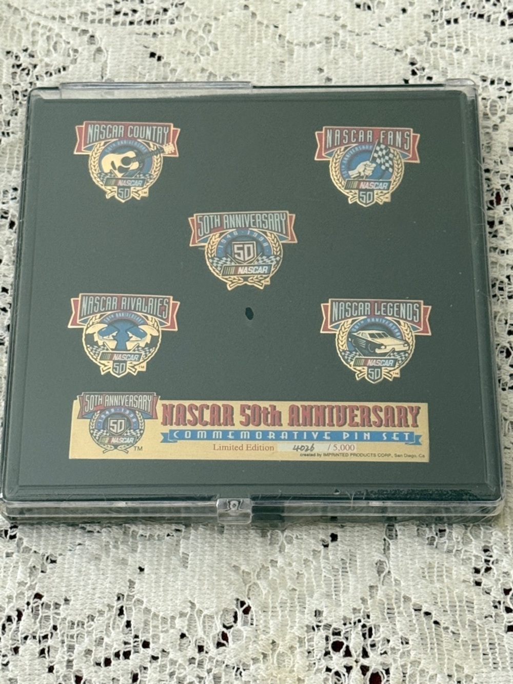 NASCAR 50th Anniversary Commemorative Pin Set, Limited Edition